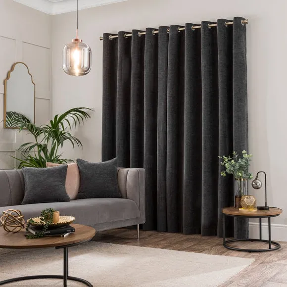Genoa Chenille Blackout Eyelet Curtains 4