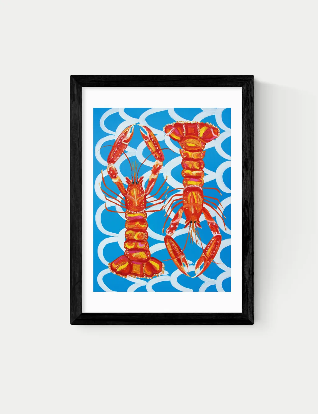 East End Prints Langoustines Framed Art Black