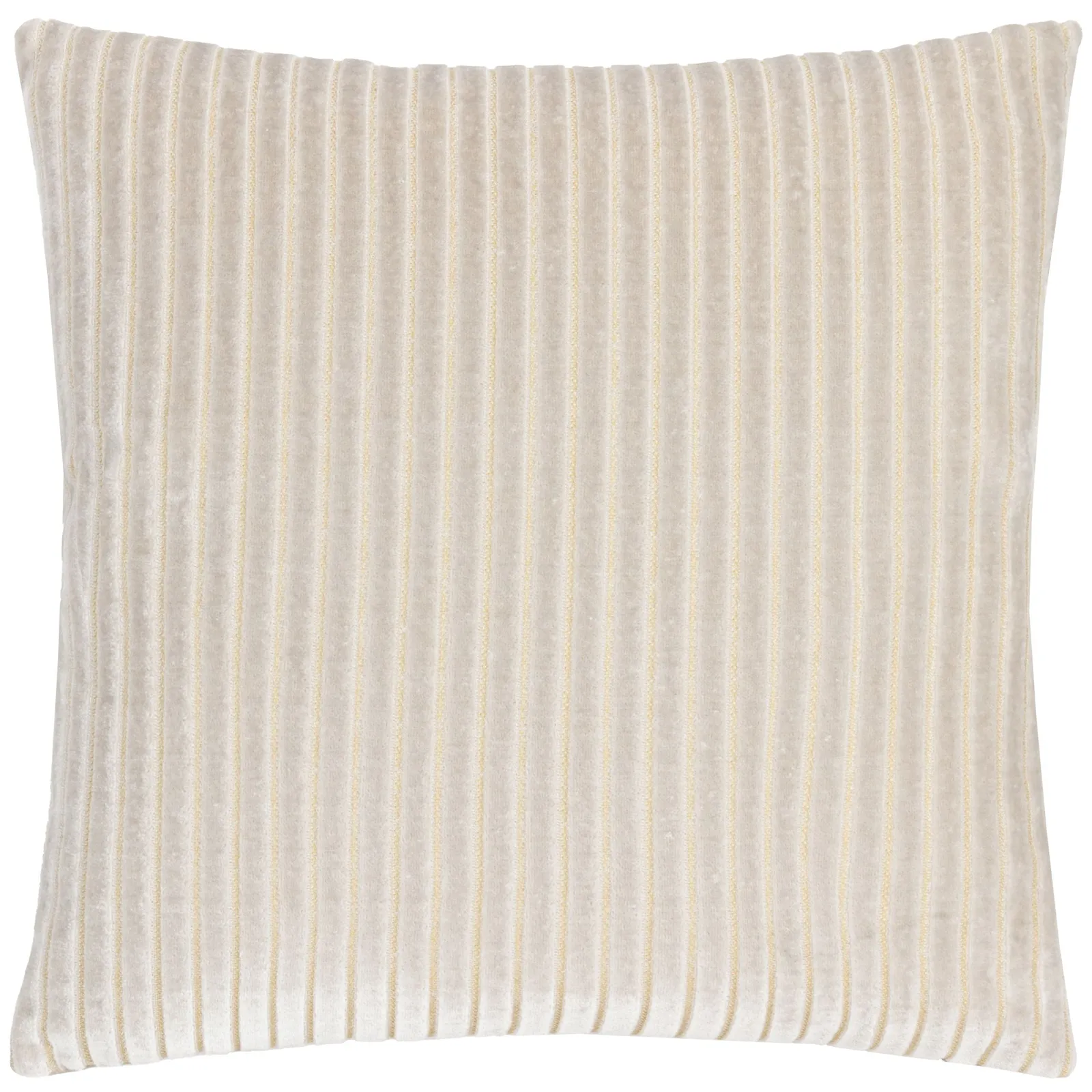 Paoletti Savoy Stripe Velvet Cushion in Ivory 2
