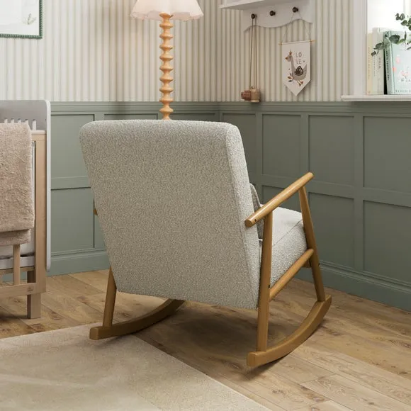 Alpine Boucle Spindle Rocking Chair 2