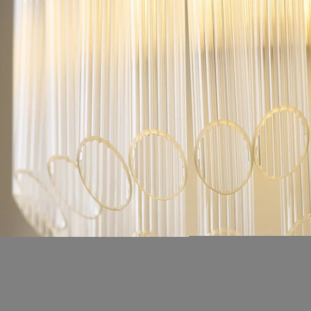 Netlighting Montpellier Wall Lamp Brushed Aged Brass Clear Ribbed Glass in Gold 5