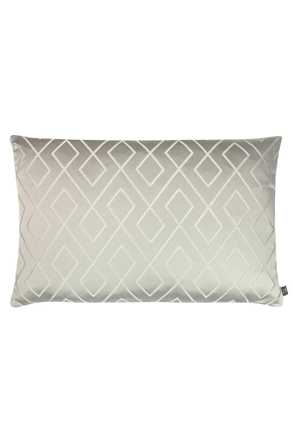 Prestigious Textiles Pivot Geometric Jacquard Cushion in Silver