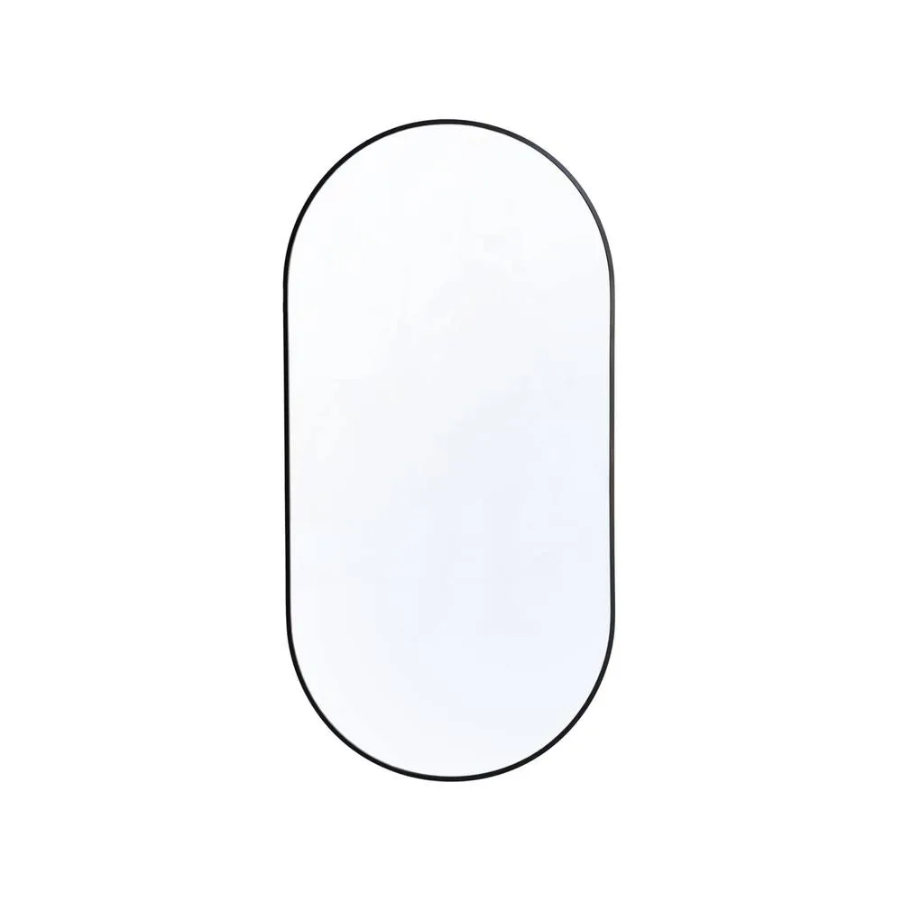 sweeek Oval aluminium mirror 120cm in Black 2