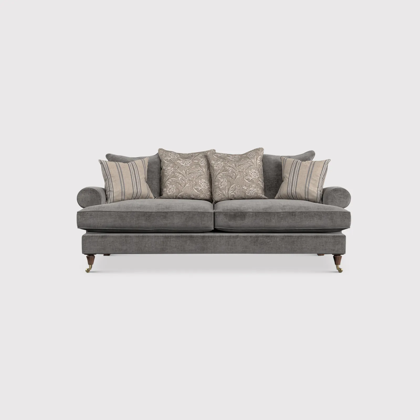 English Heritage Finch Medium Sofa Pillow Back, Grey Fabric | Barker & Stonehouse 1