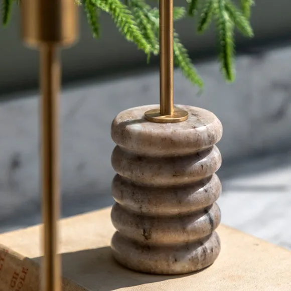Cedar & Sage Set of 2 Novi Marble Candlestick Holders 2