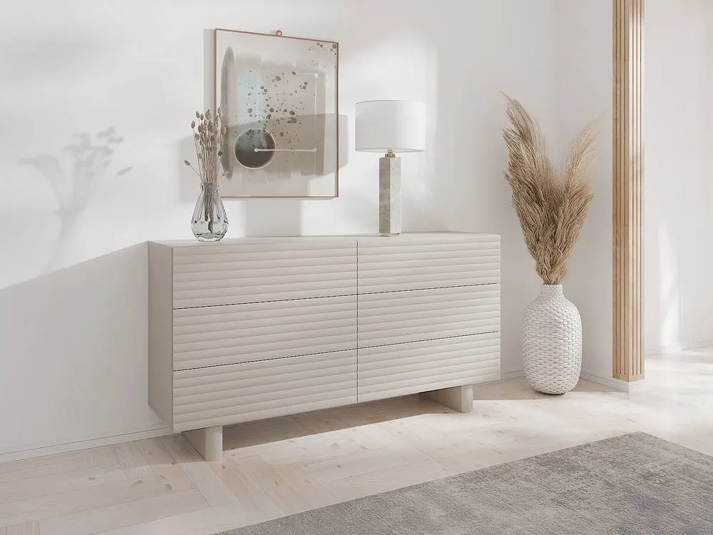 Vente-unique 6-Drawer Chest Of Drawers - MDF - Beige - LUDIMA 3