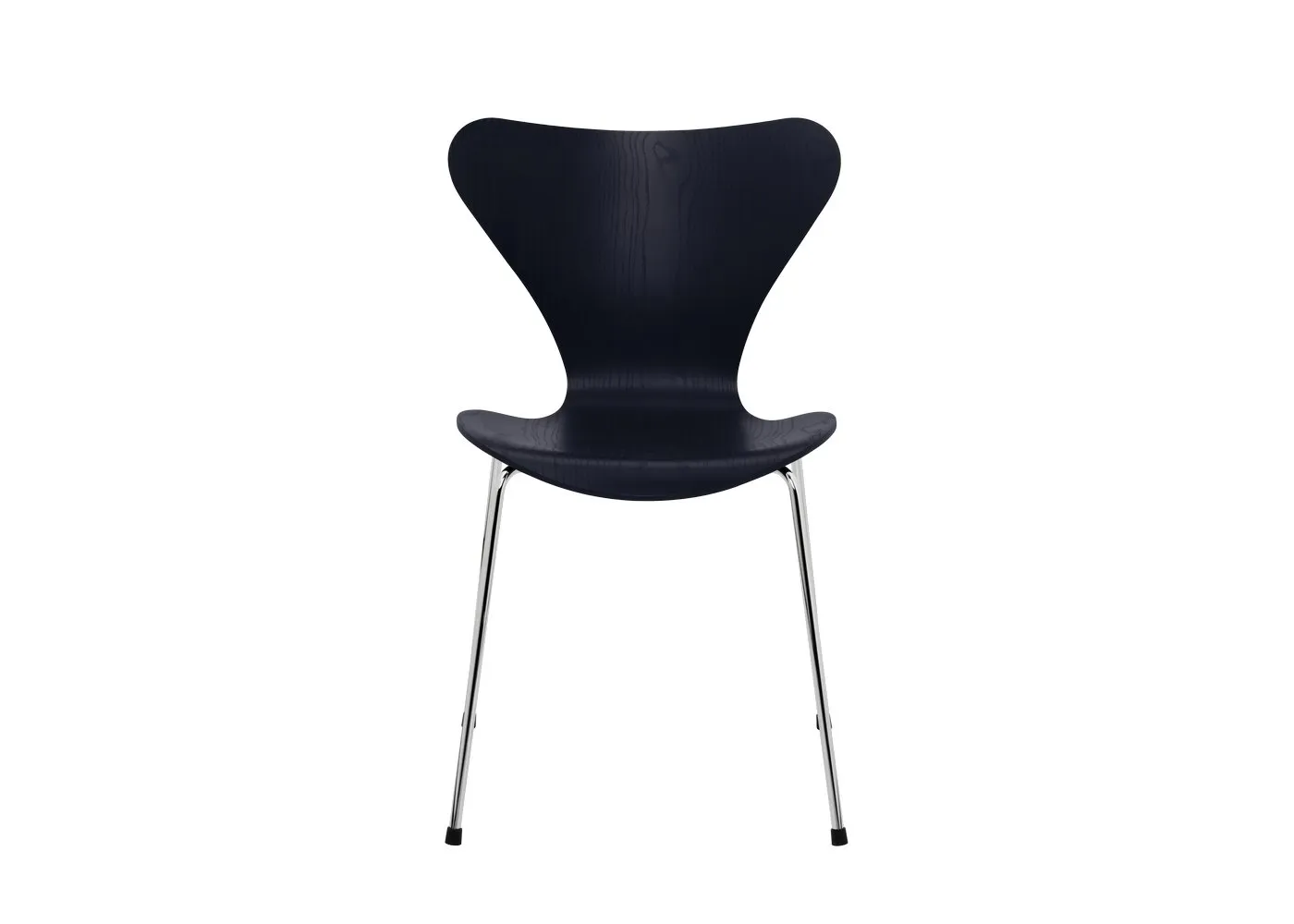 Fritz Hansen Series 7 Chair Coloured Ash Midnight Blue Chrome Legs