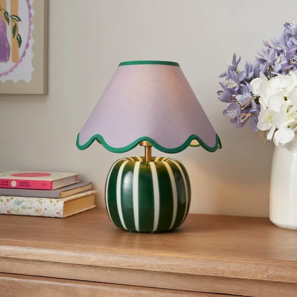 Matilda Striped Scallop Table Lamp 1