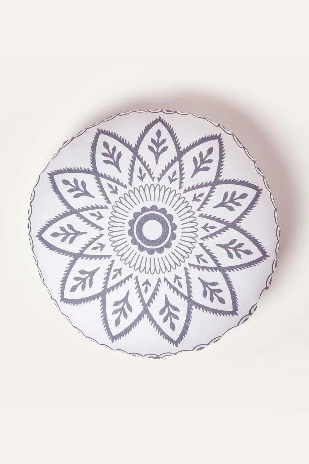Homescapes Luxury Waterproof Henna Round Grey Outdoor Cushion 40 cm, Set of 2 4