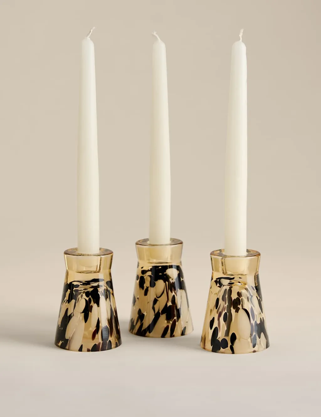 M&S Set of 3 Animal Confetti Candle Holders Multi
