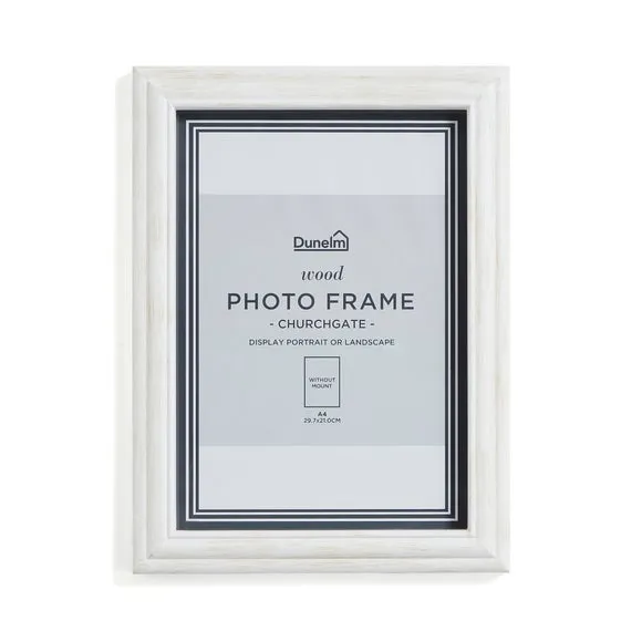 Churchgate Washed Wooden White Photo Frame 3