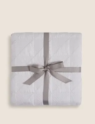M&S Abstract Quilted Throw