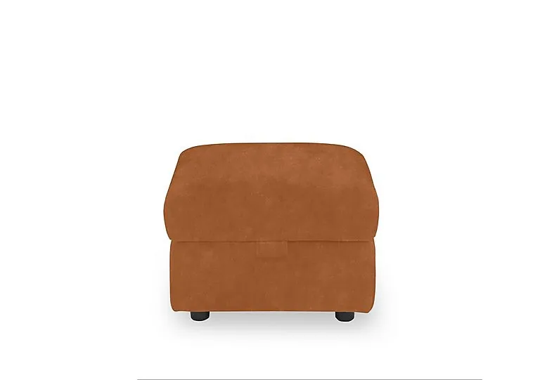 Panache Fabric Storage Footstool - Dexter Pumpkin