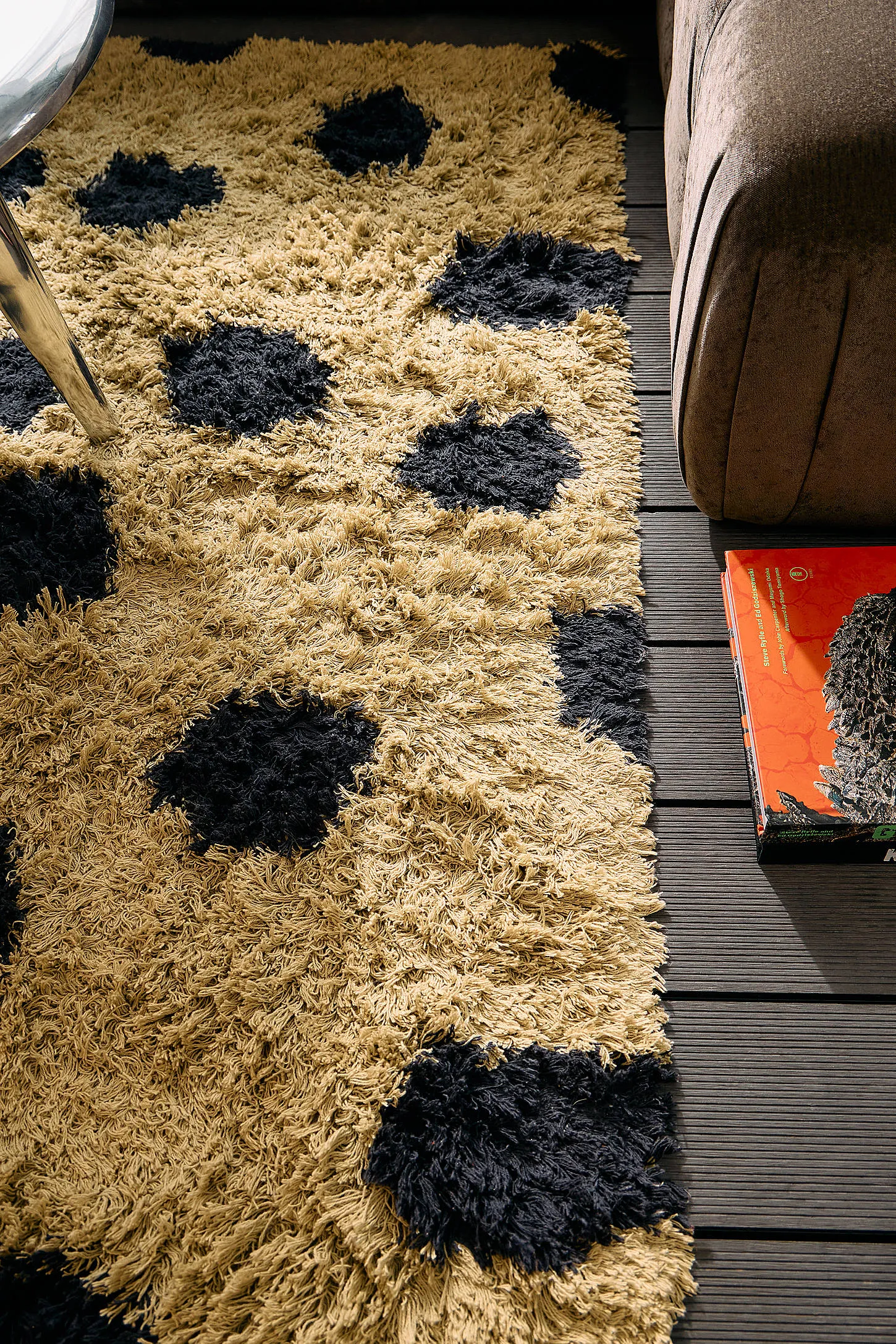 Khaki Inky Spot 5x7ft / 150x210cm Rug - Khaki 3