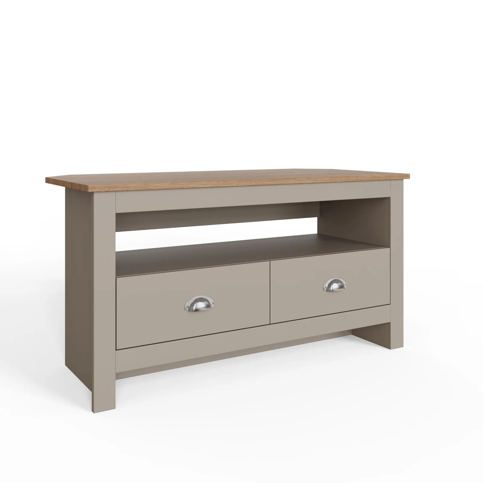 GFW Lancaster Corner TV Unit in Grey 3