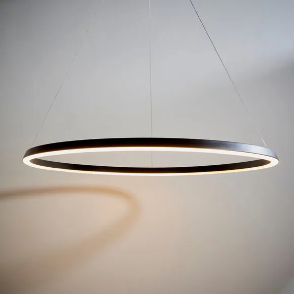 Return - Vogue Wheeler Integrated LED Hoop Ceiling Light, Black