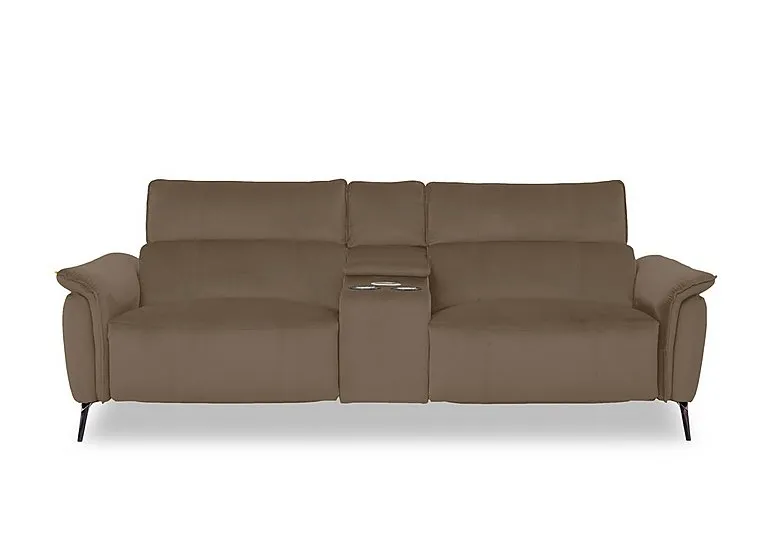 Jude Fabric 3 Seater Power Recliner Sofa with Smart Console and Power Headrests - Opulence Cedar