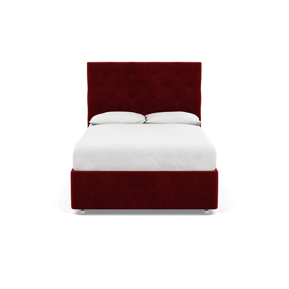 Heal's Balmoral Headboard (Lift Storage) Double Smart Luxe Velvet Mulberry 1