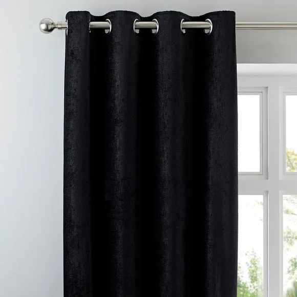 Chenille Eyelet Curtains (Blackout Available)