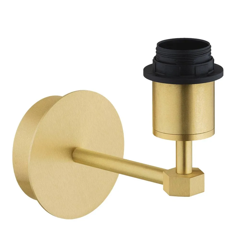 Netlighting Princeton Wall Lamp With Shade Beige (Gold Inside) Brushed Brass 4