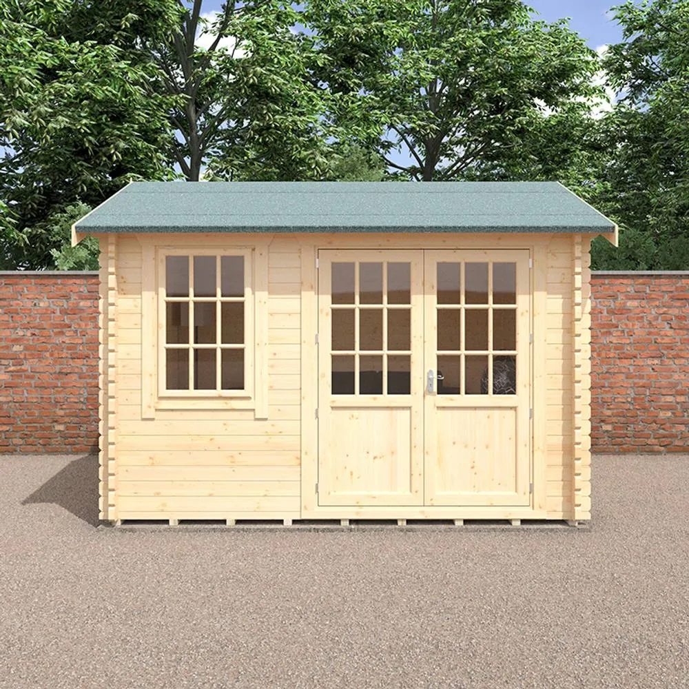 Buttercup Farm 12x10w The Henley Plus 44mm Cabin - L355 x W295 x H272.6 cm in Natural 4
