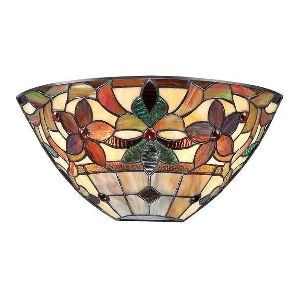 Netlighting Kami 2 Light Tiffany Uplighters Vintage Bronze E14 in Brown