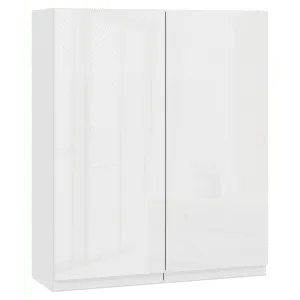 Wickes Lakemoor Gloss White Slimline Depth Wall Unit - 600mm