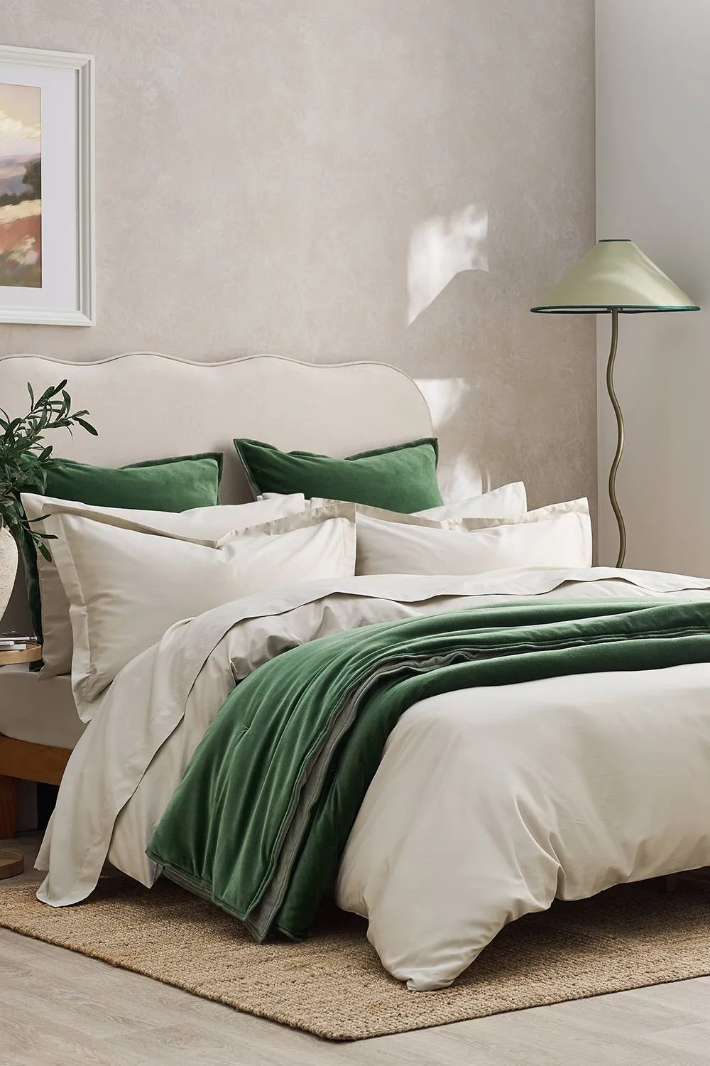 CHRISTY 400TC Luxury Cotton Sateen Plain Dye Bedding Flat Sheets in Light Beige 4