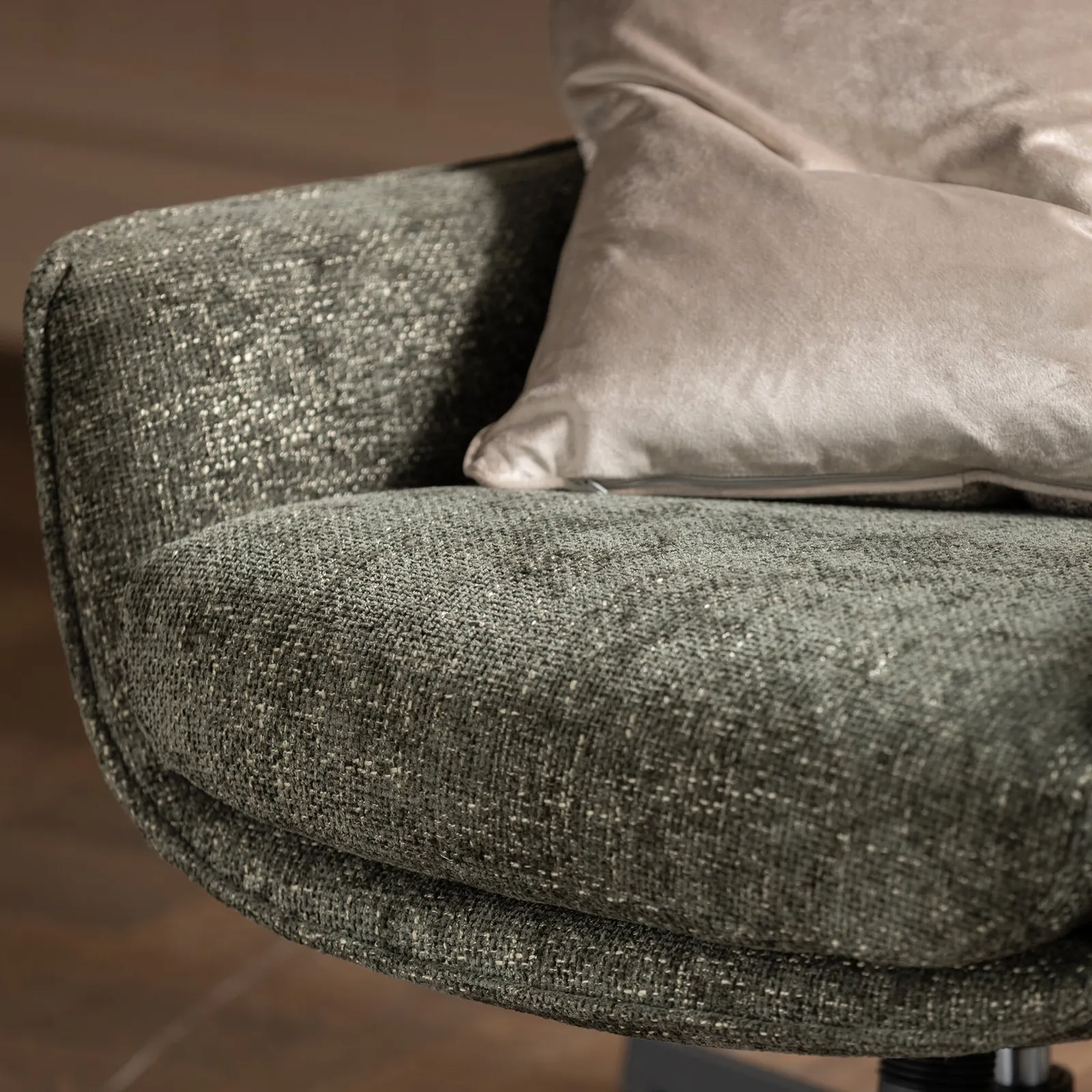 Draycott Green Swivel Armchair Fabric | Barker & Stonehouse 5