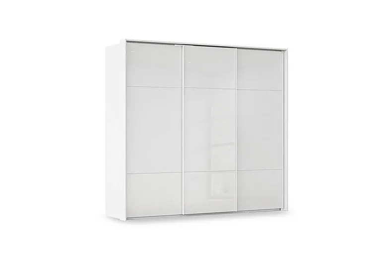 Haven 250cm 3 Door Slider Wardrobe with Glass Doors