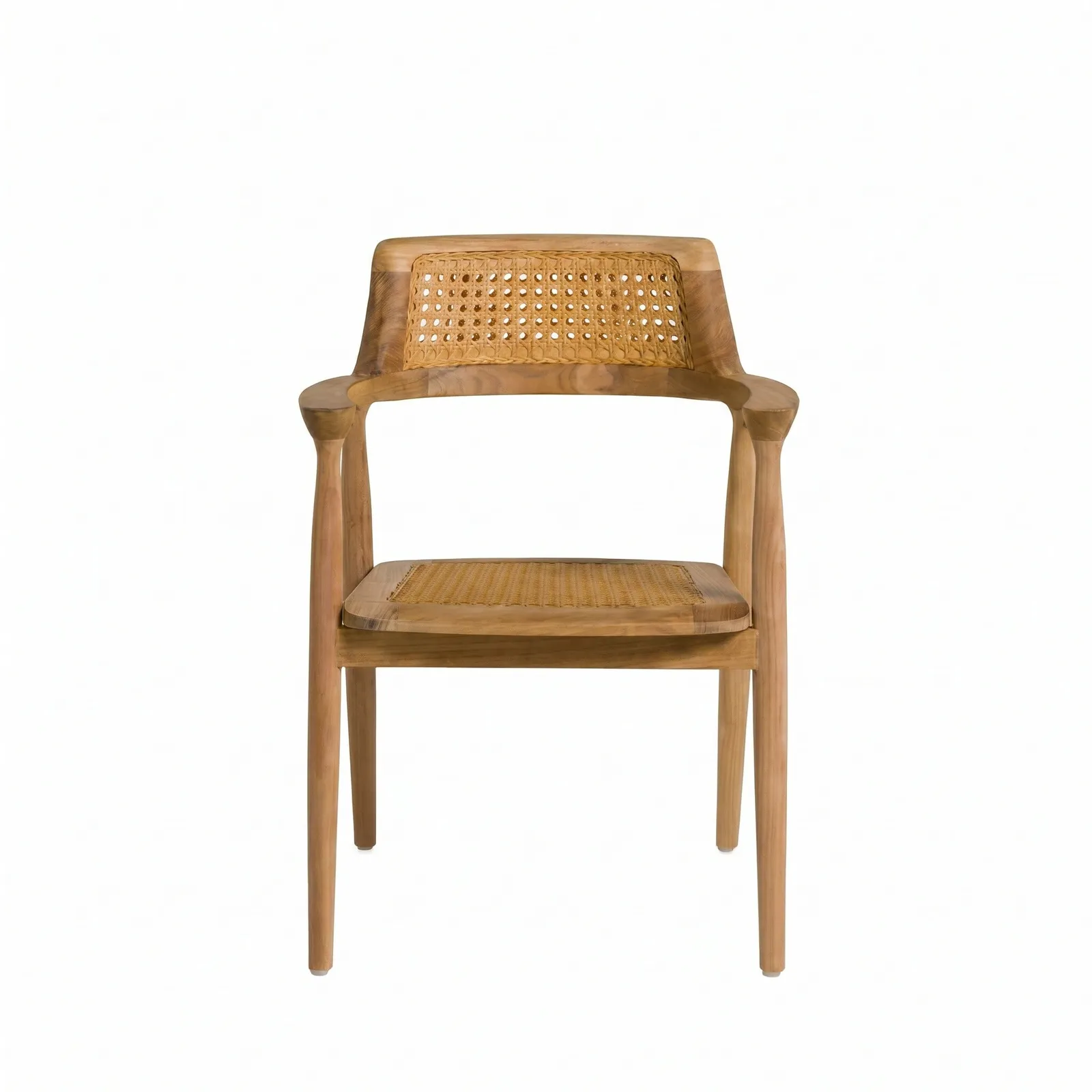 Grenada Pedro A Dining Chair With Arms, Neutral Wood | Barker & Stonehouse 3