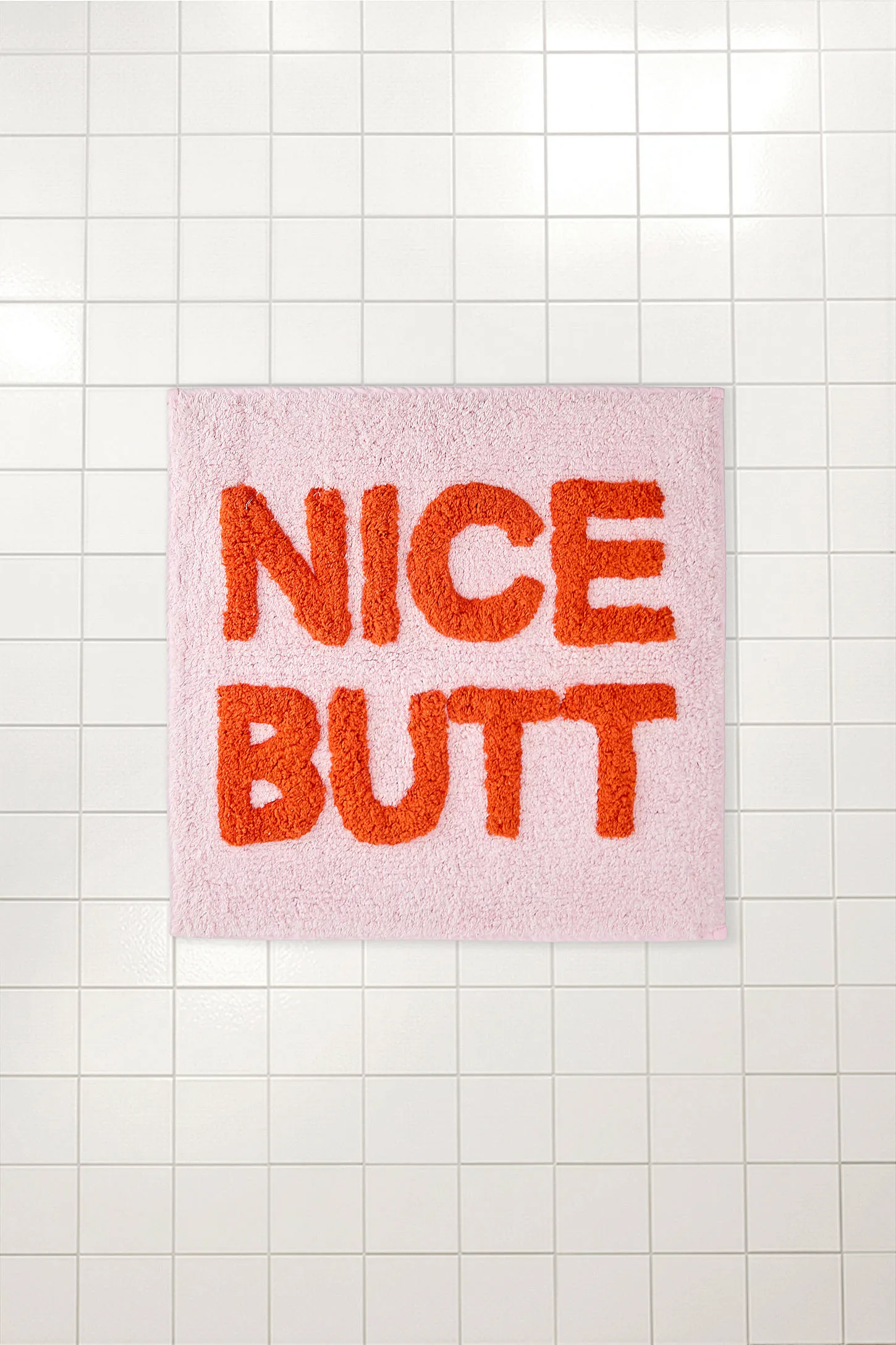 Nice Butt Square Bath Mat - Pink