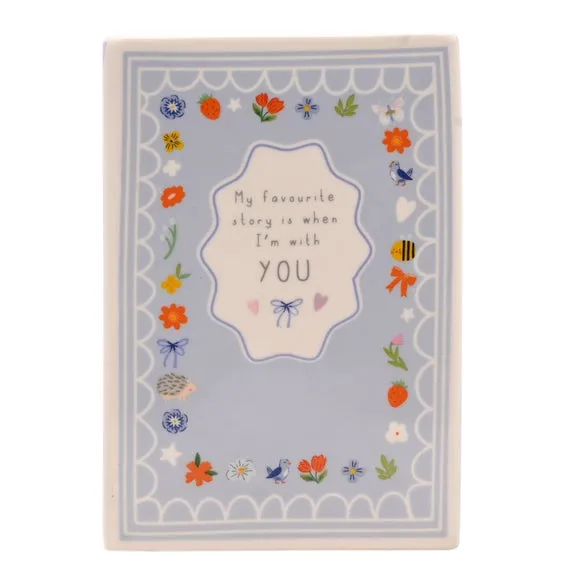 Love Life Book Vase When I'm With You, Blue 2