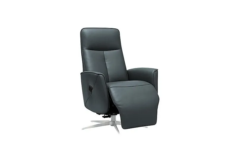 Maribo Leather Lift and Rise Power Recliner Chair with Power Headrest and Chrome Base