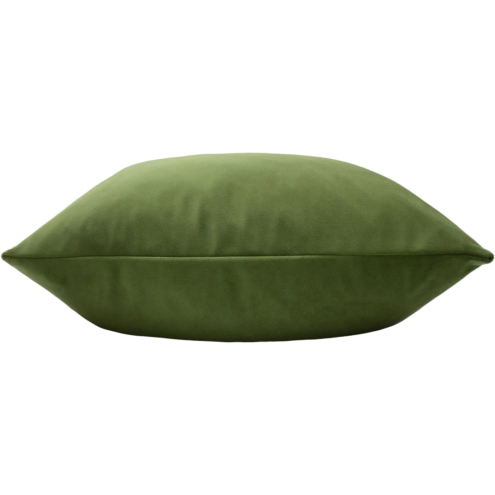 Paoletti Sunningdale Plain Velvet Cushion in Olive 3