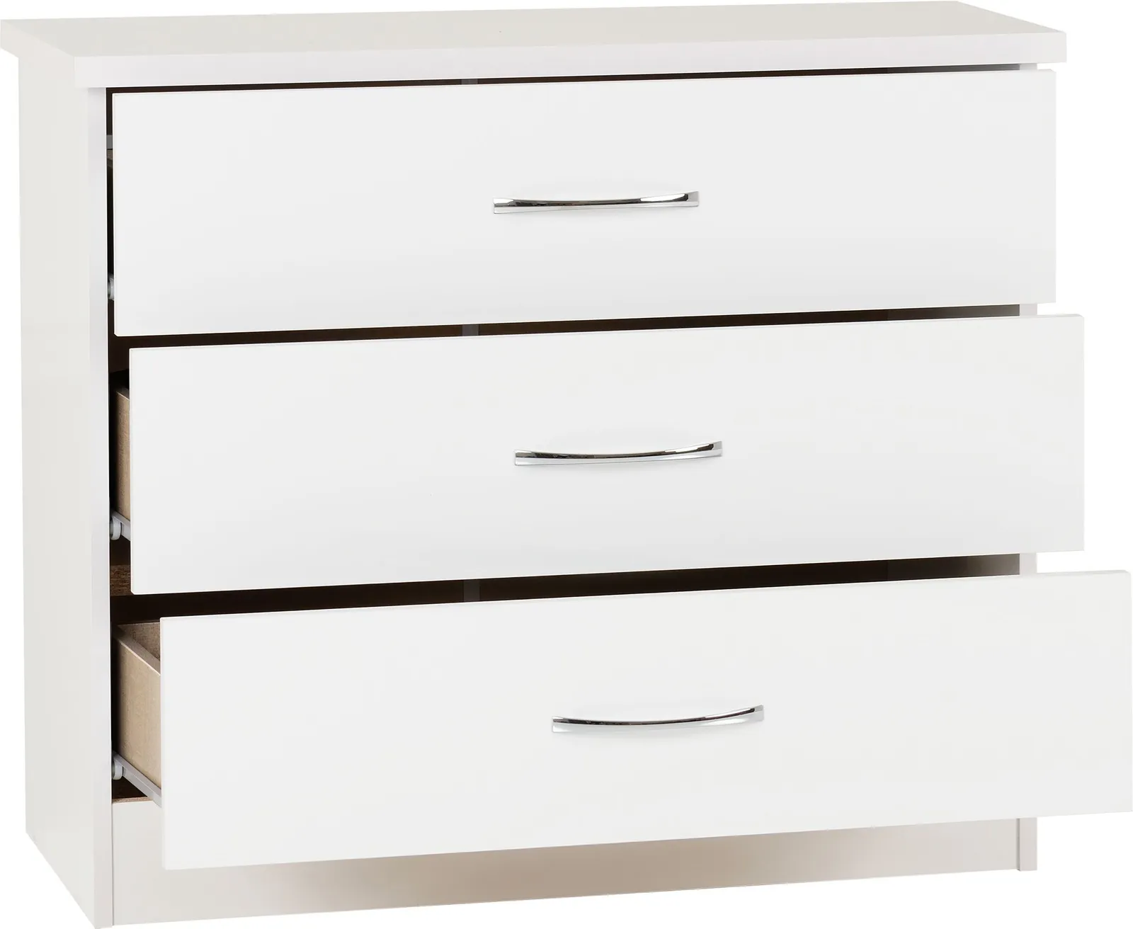 Seconique Nevada 3 Drawer Chest in White 4