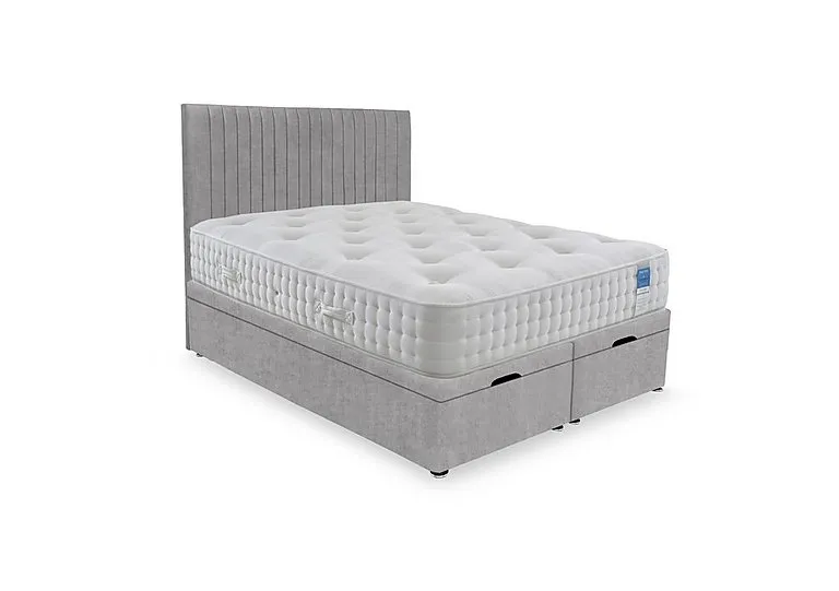 Ortho 2000 Manual End Ottoman Divan Set - King Size - Lace Dolphin