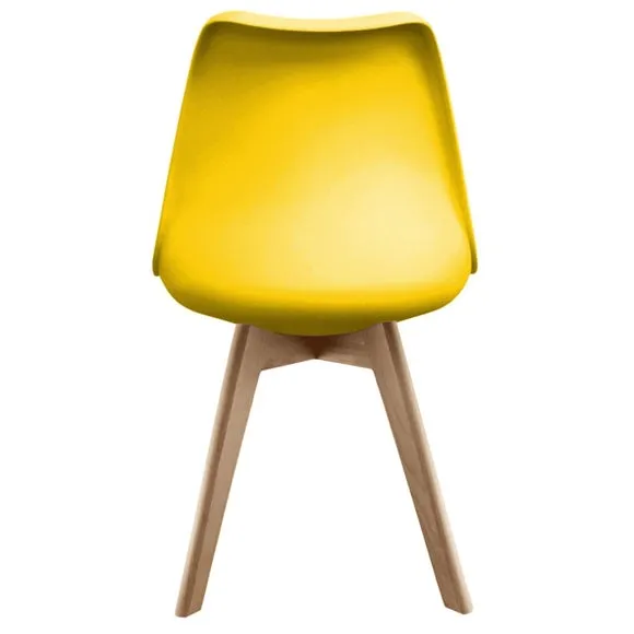 Fusion Living Soho Plastic Dining Chair with Squared Legs 6