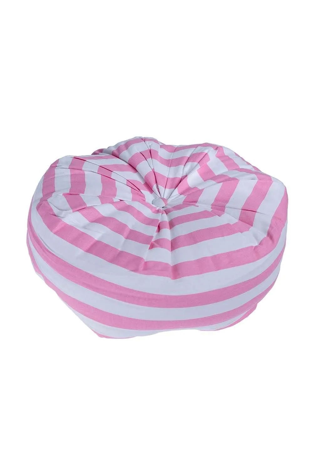 Homescapes Stripe Pleated Round Floor Cushion in Pink 3