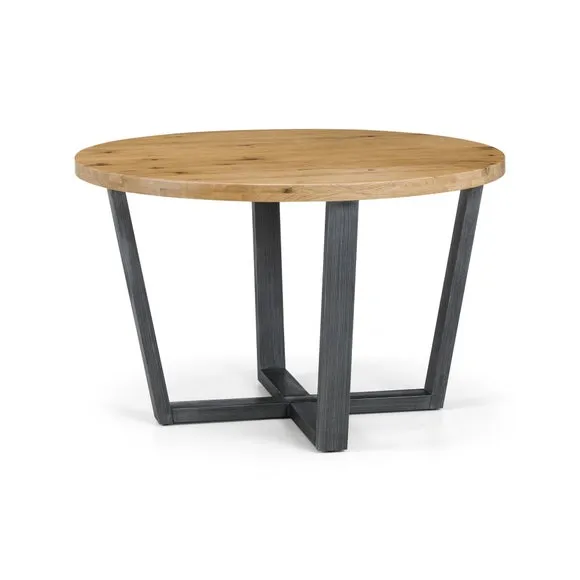 Brooklyn 4 Seater Round Dining Table, Oak 2