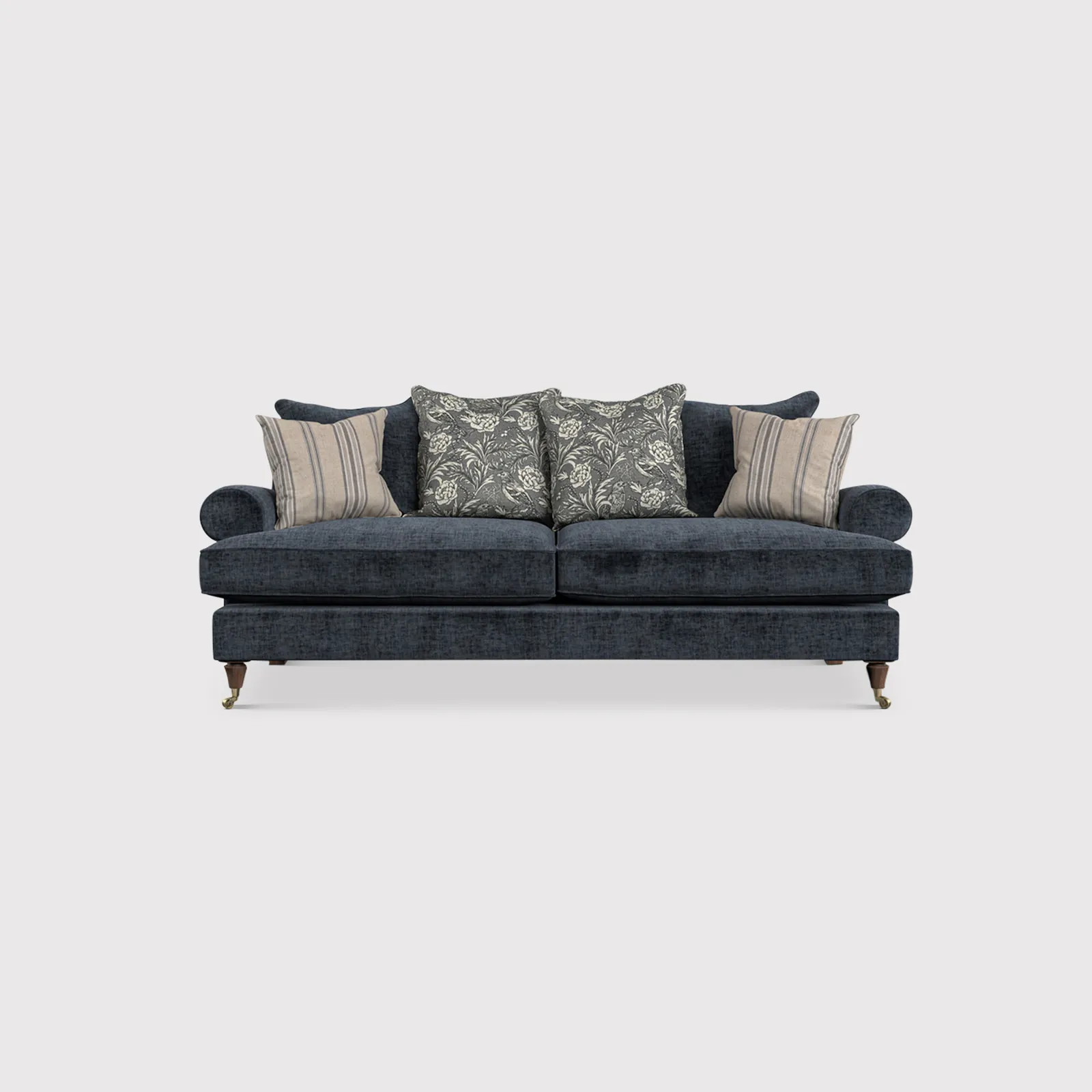 English Heritage Finch Medium Sofa Pillow Back, Blue Fabric | Barker & Stonehouse 1