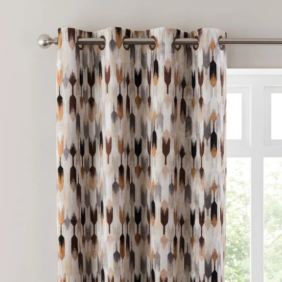 Kelso Cut Velvet Eyelet Curtains 1
