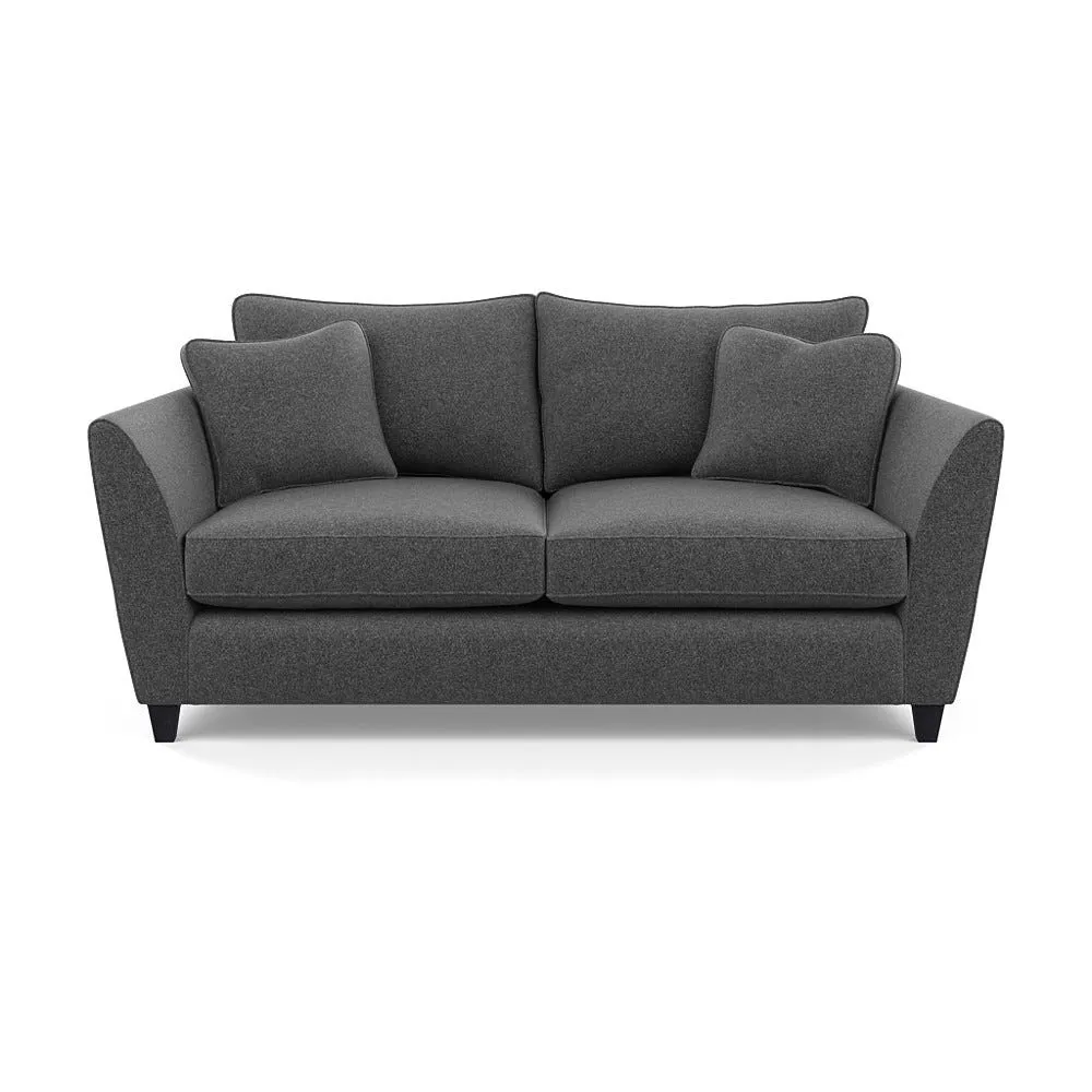 Heal's Torino 3 Seater Sofa Melton Wool Granite Black Feet 1