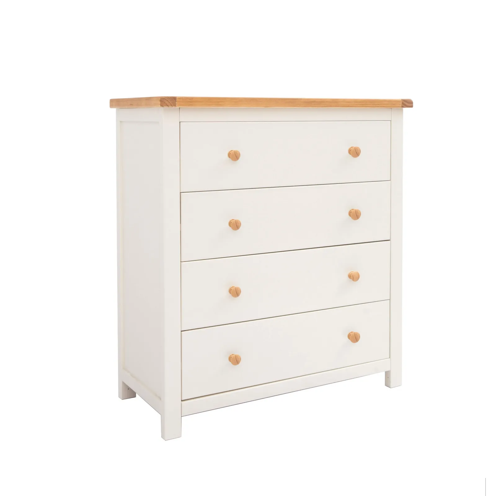 Cabinet Bits Maggiori 4 Drawer Chest of Drawers Wood Knob in Off-White 2