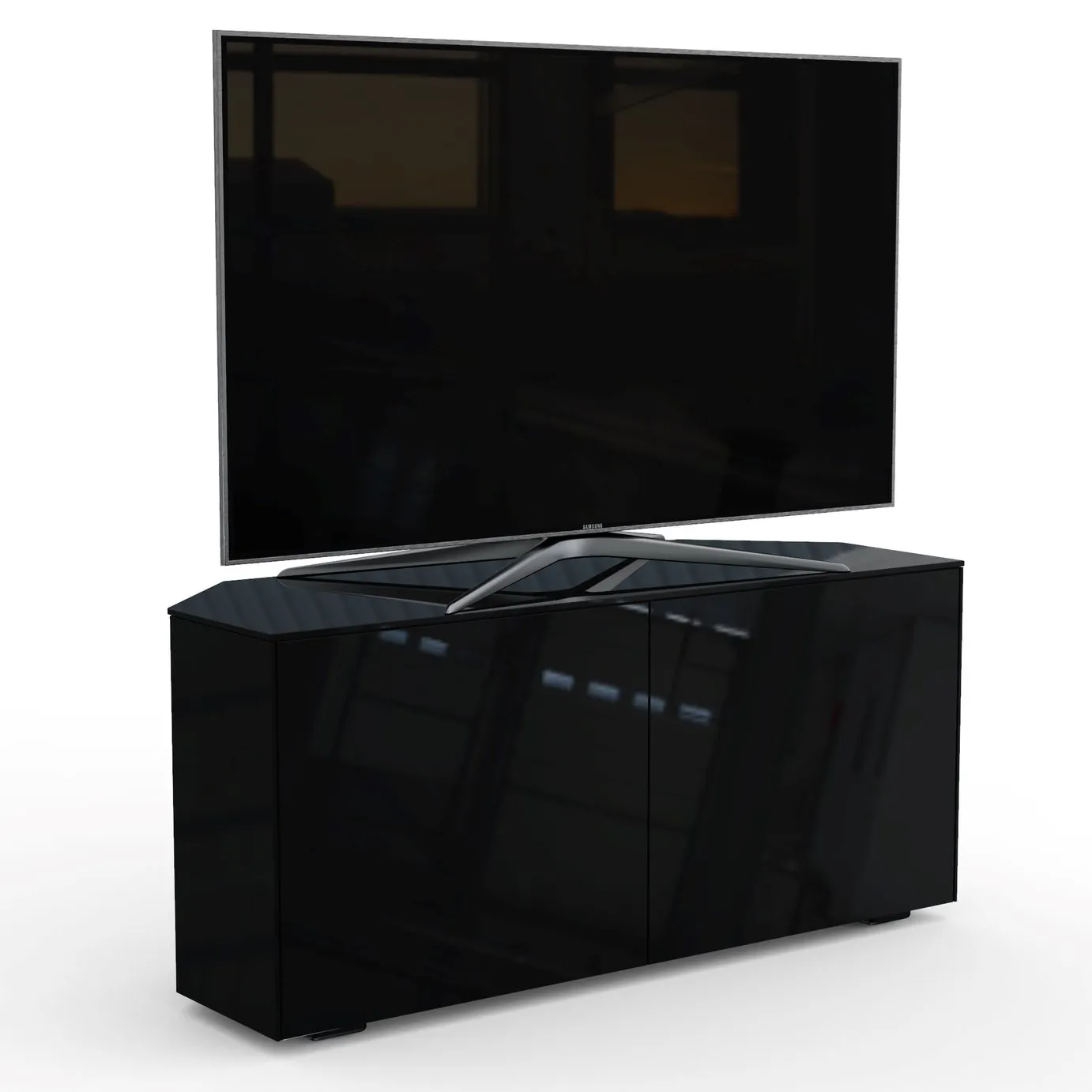 Frank Olsen Smart 2 Door Corner TV Unit - Black