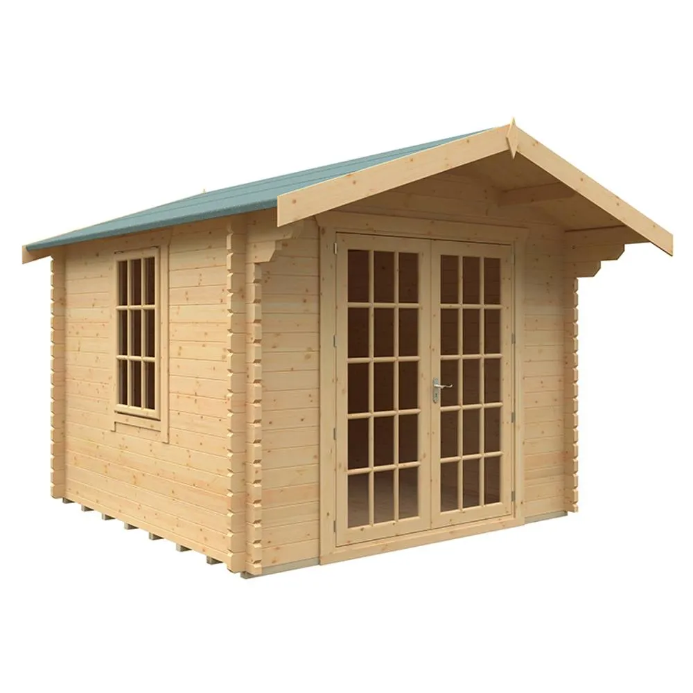 Buttercup Farm 10x10w The Lotherton Plus 44mm Cabin - L295 x W295 x H261.6 cm in Natural