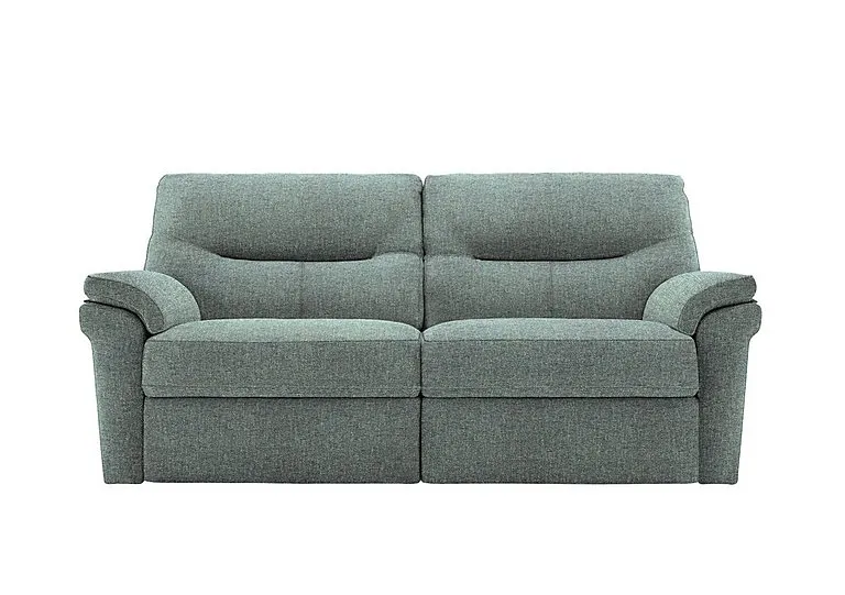 Seattle 3 Seater Fabric Power Recliner Sofa with Heated Seats - Dapple Kingfisher