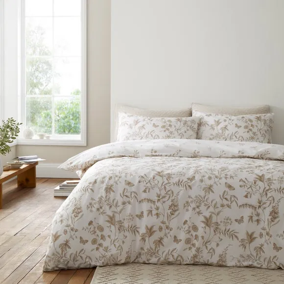 Bianca Thea Floral 200 Thread Count 100% Cotton Duvet Cover & Pillowcase Set 1