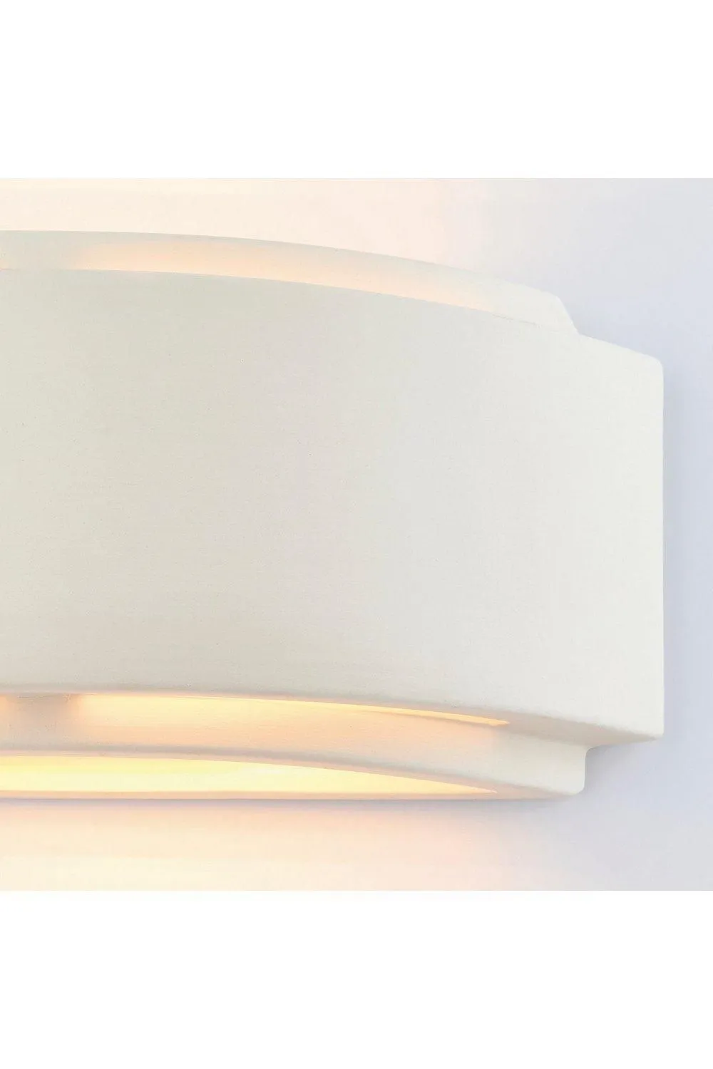Netlighting Gianna Wall Unglazed Ceramic & Gloss White Paint 1 Light Dimmable IP20 E14 4