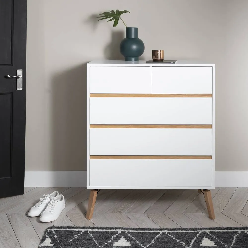 Nöa and Nani Otto Chest of Drawers 3+2 Drawer in White 2
